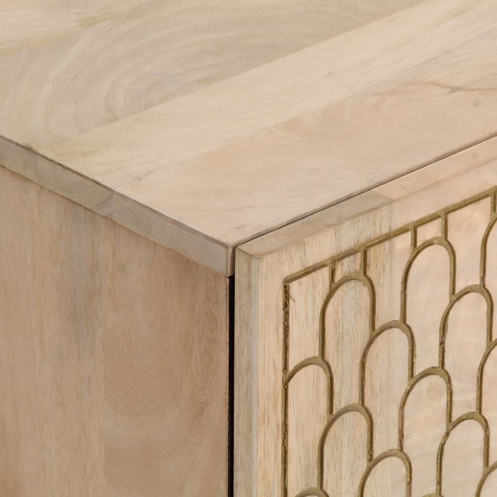 Bathroom wall cabinet 38x33x48 cm solid mango wood