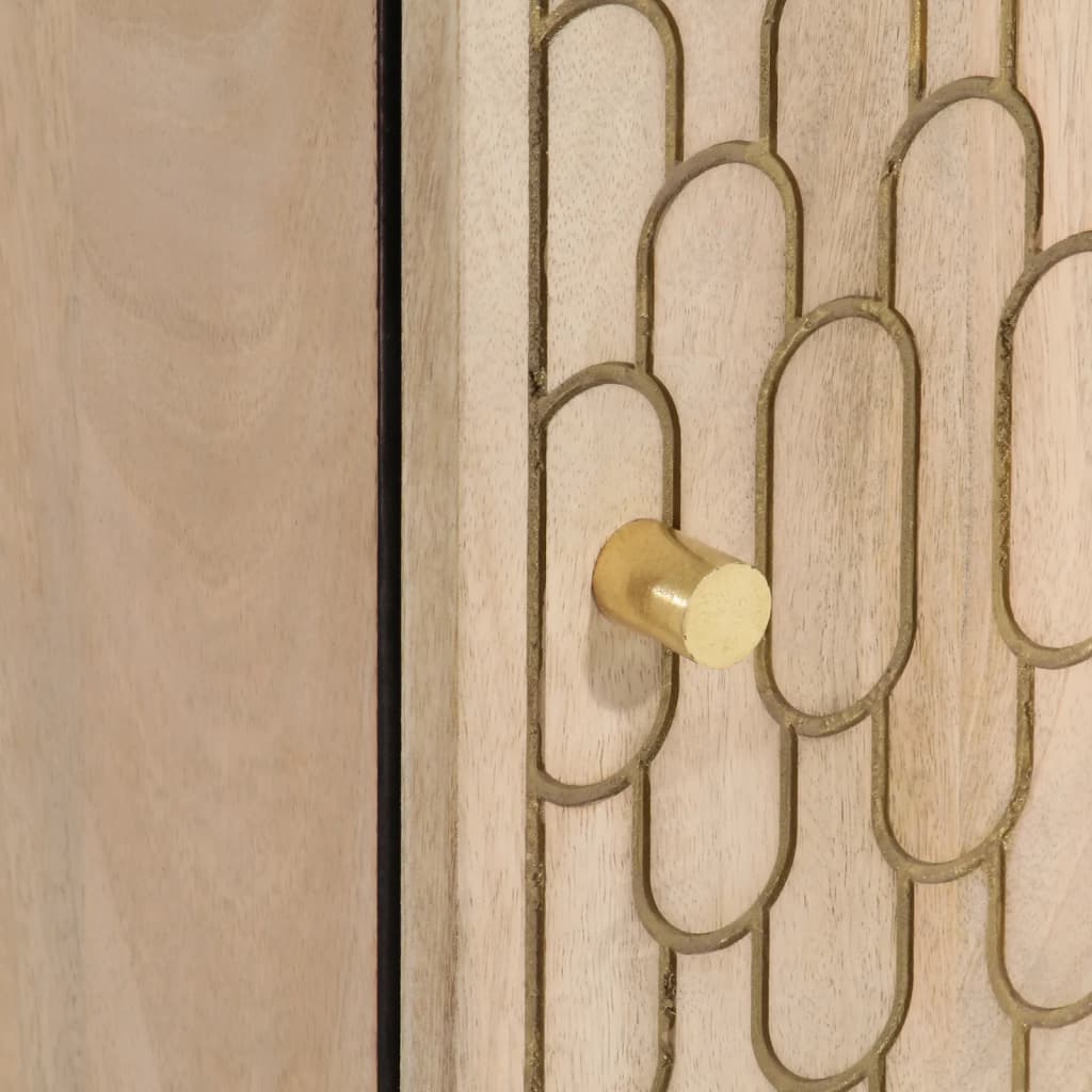 Bathroom wall cabinet 38x33x48 cm solid mango wood