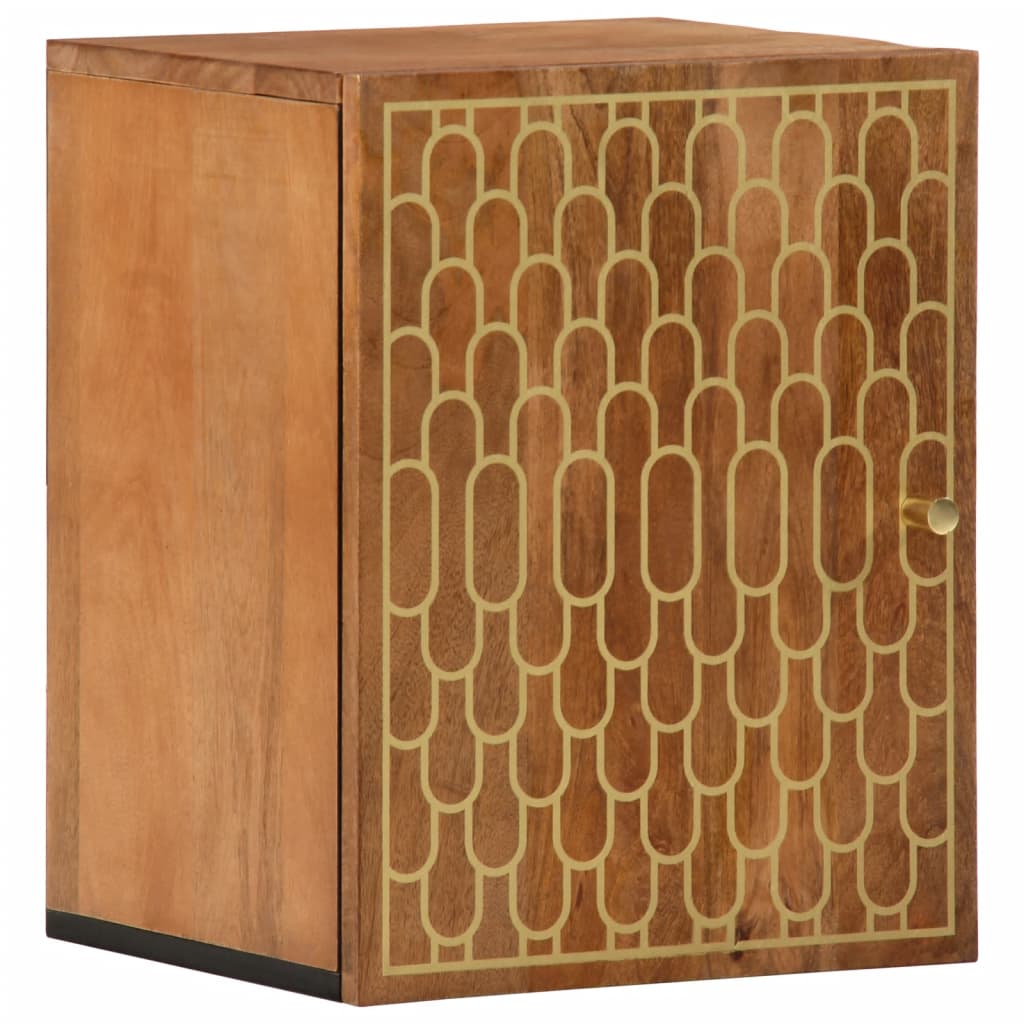 Bathroom wall cabinet 38x33x48 cm solid mango wood