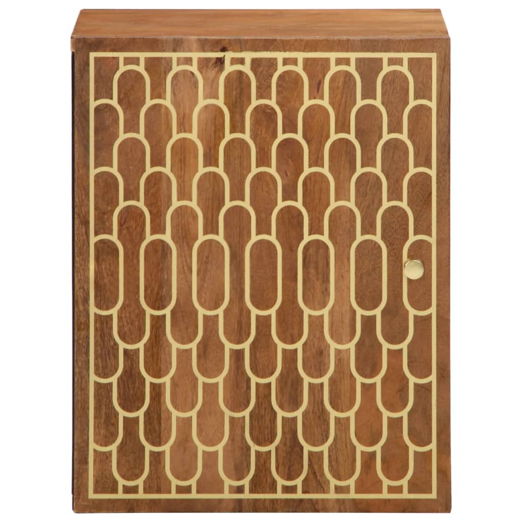 Bathroom wall cabinet 38x33x48 cm solid mango wood
