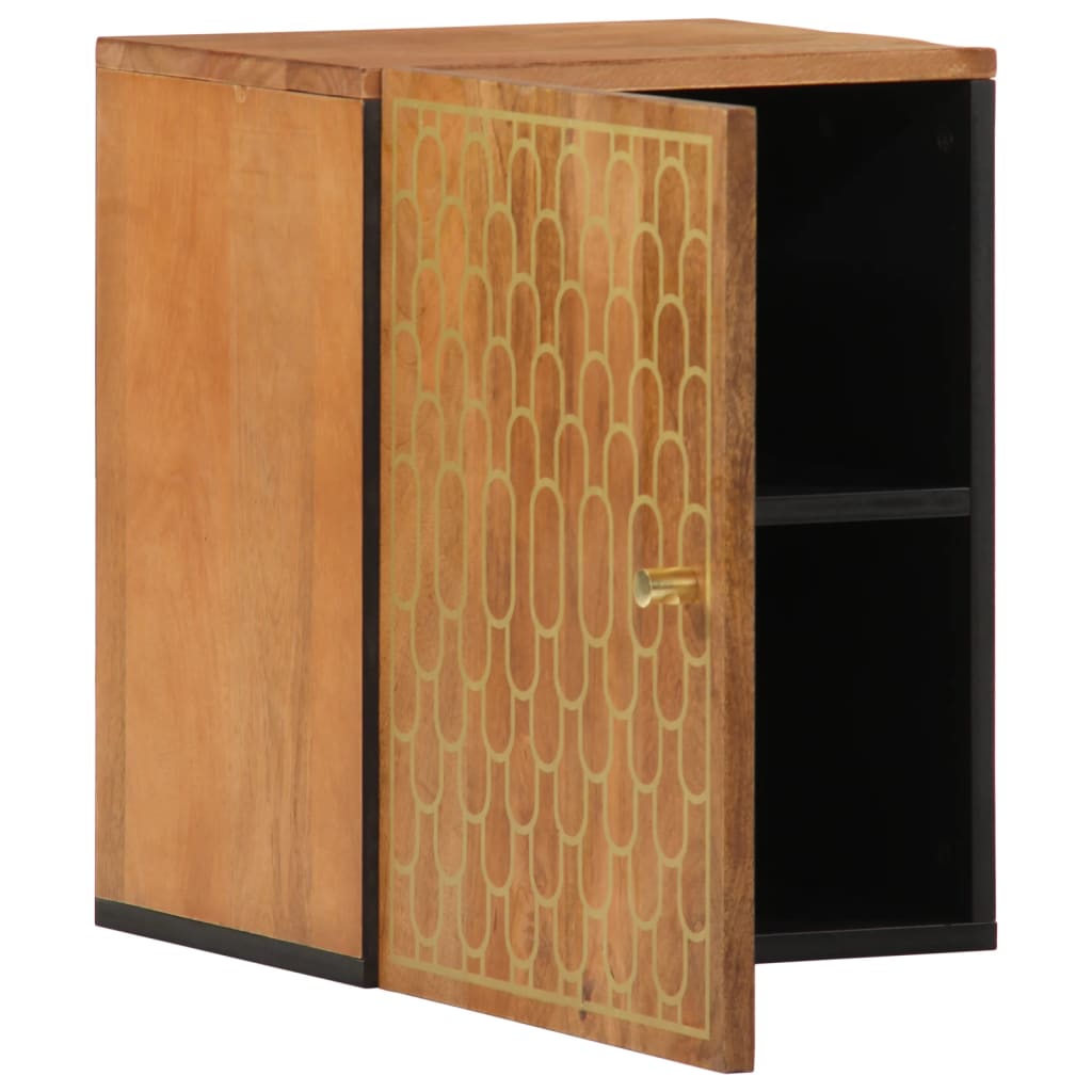 Bathroom wall cabinet 38x33x48 cm solid mango wood
