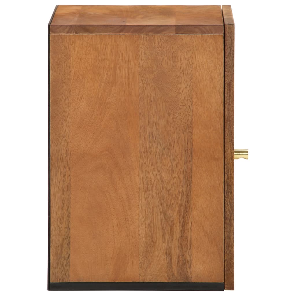 Bathroom wall cabinet 38x33x48 cm solid mango wood