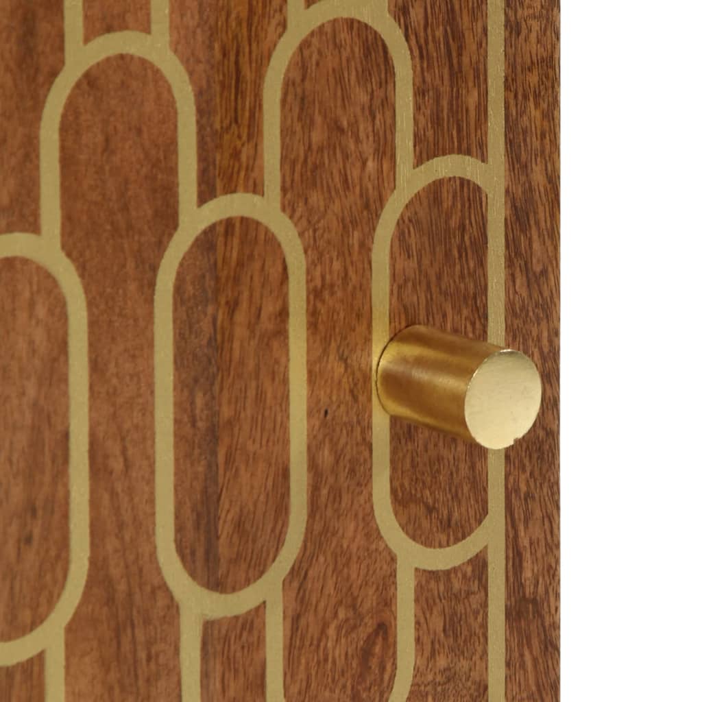 Bathroom wall cabinet 38x33x48 cm solid mango wood