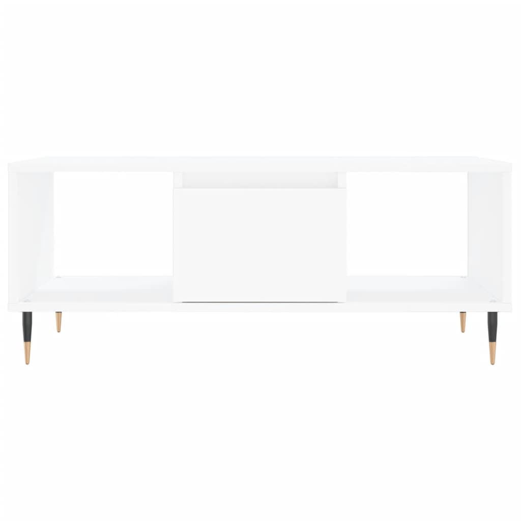 Table basse blanche 90x50x36,5 cm en bois