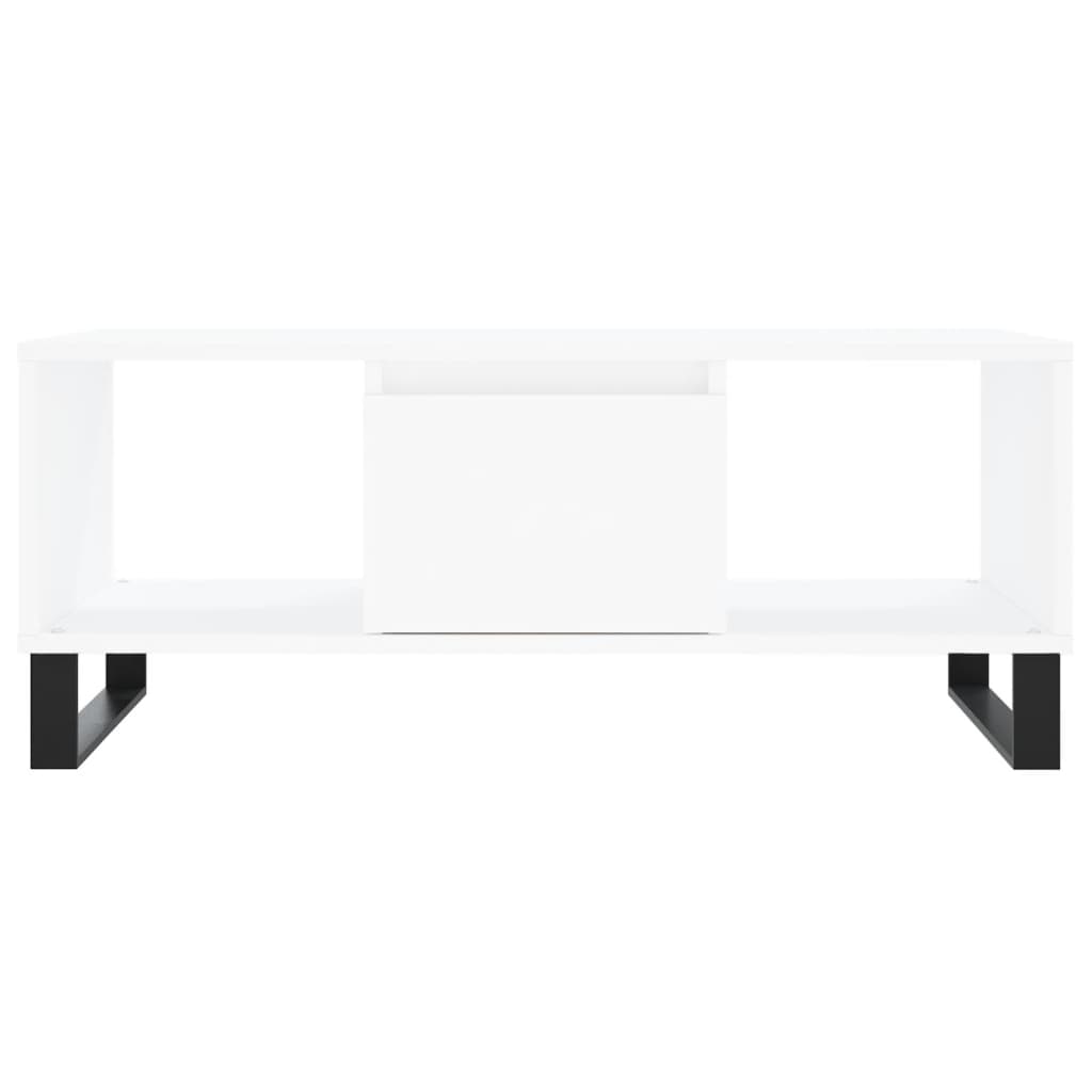 Coffee Table White 90x50x36.5 cm Wood Material