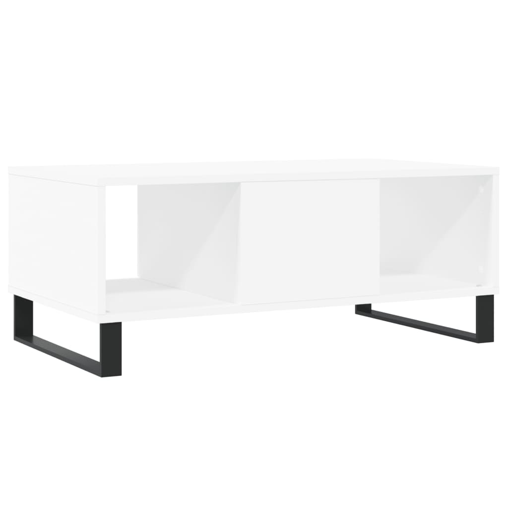 Coffee Table White 90x50x36.5 cm Wood Material