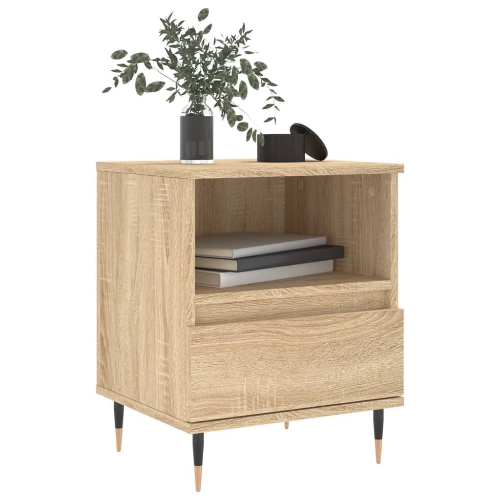 Tables de chevet 2 pcs. Chêne Sonoma 40x35x50 cm matériau bois