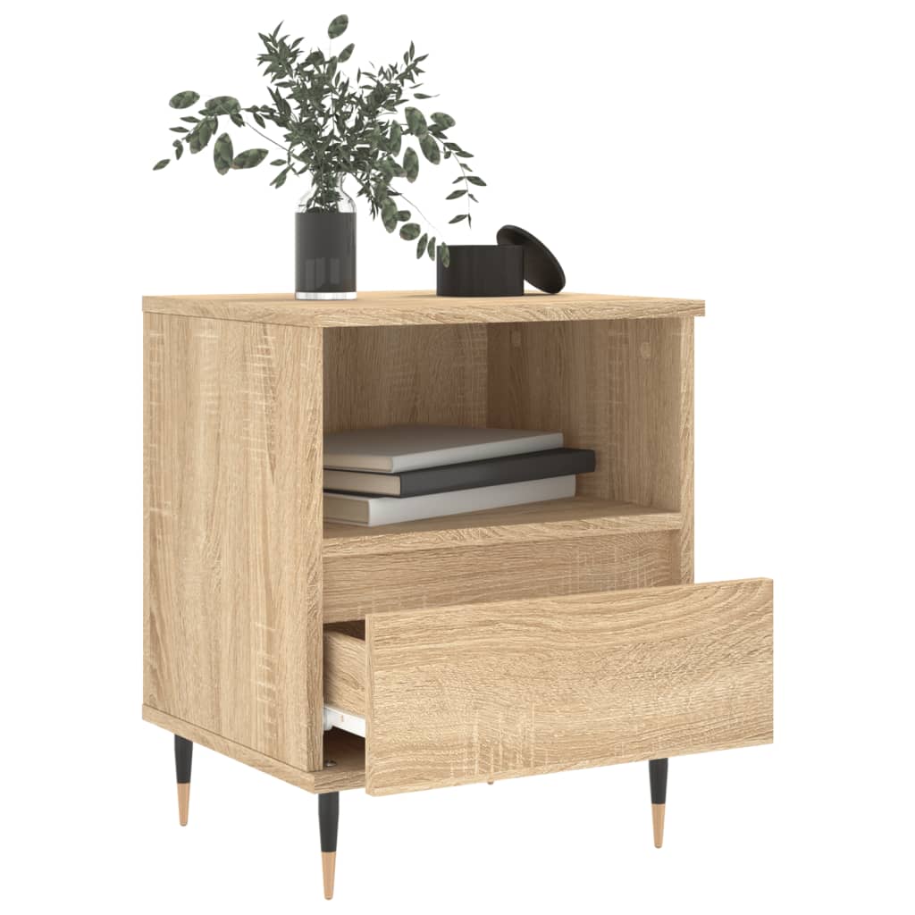 Tables de chevet 2 pcs. Chêne Sonoma 40x35x50 cm matériau bois