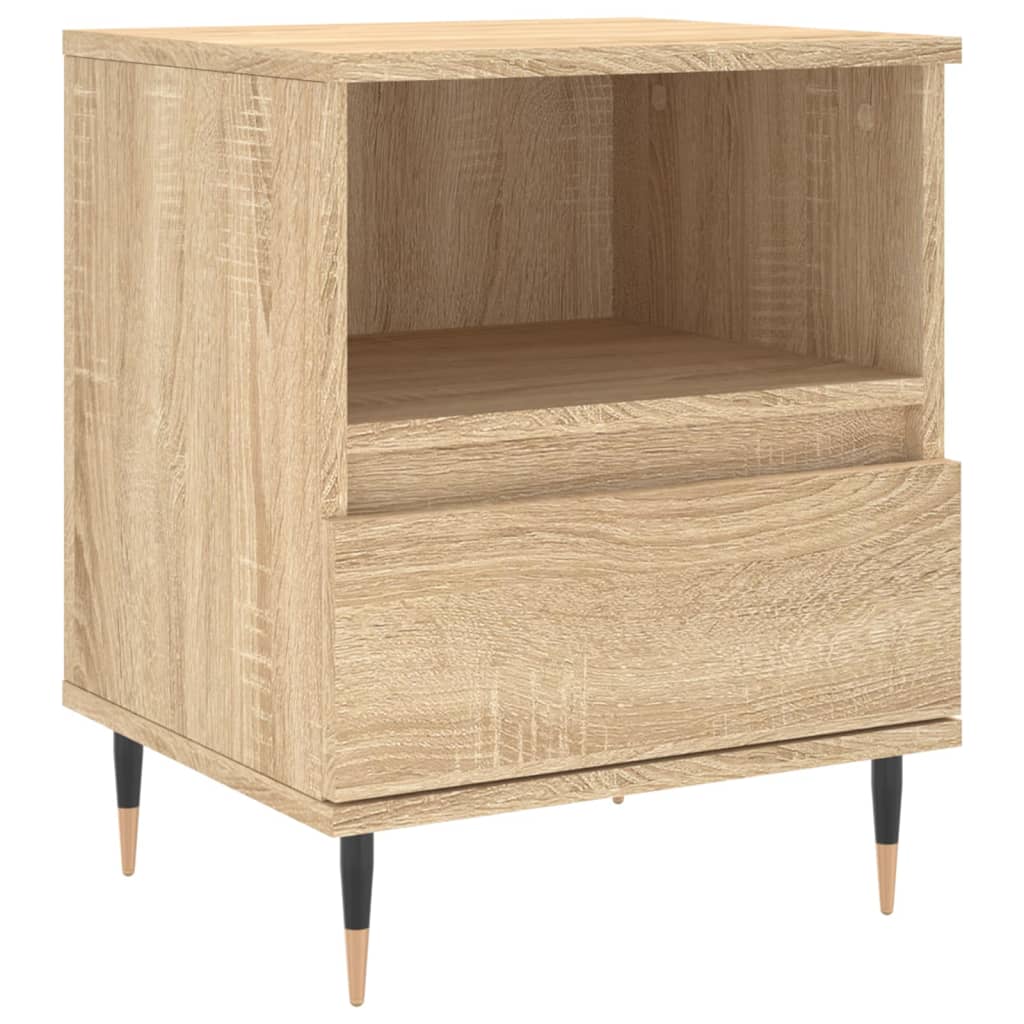 Tables de chevet 2 pcs. Chêne Sonoma 40x35x50 cm matériau bois