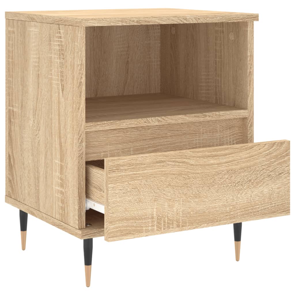 Tables de chevet 2 pcs. Chêne Sonoma 40x35x50 cm matériau bois