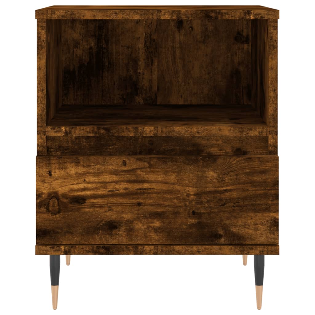 Bedside table smoked oak 40x35x50 cm wood material