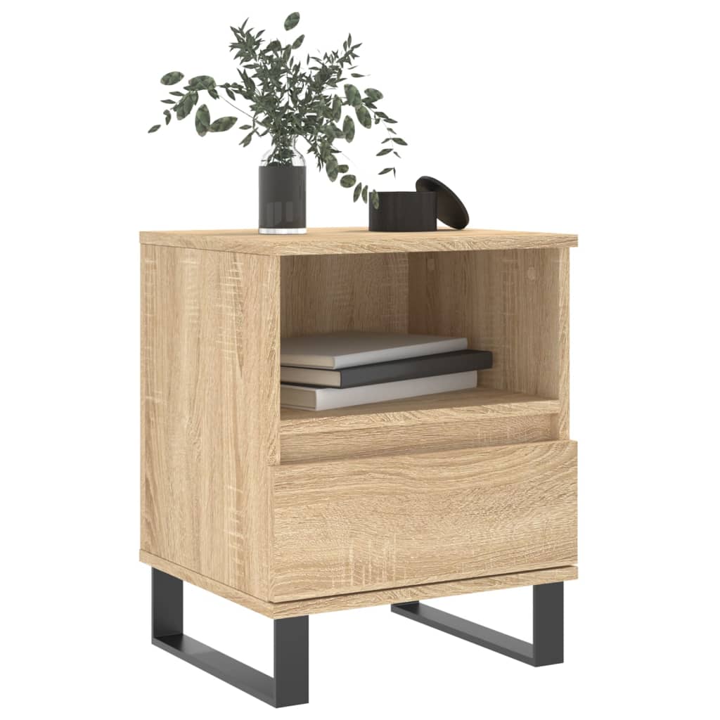 Tables de chevet 2 pcs. Chêne Sonoma 40x35x50 cm matériau bois