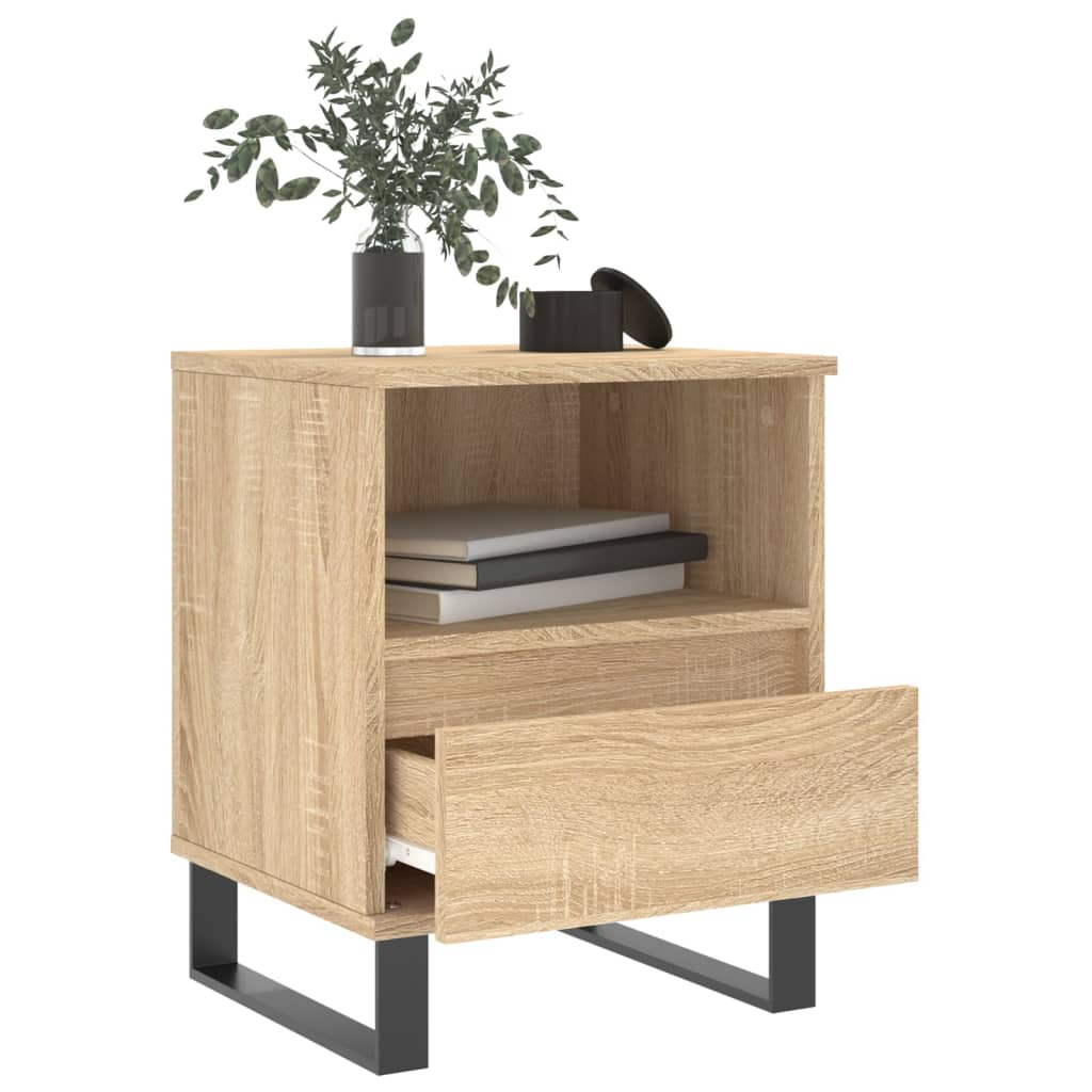 Tables de chevet 2 pcs. Chêne Sonoma 40x35x50 cm matériau bois