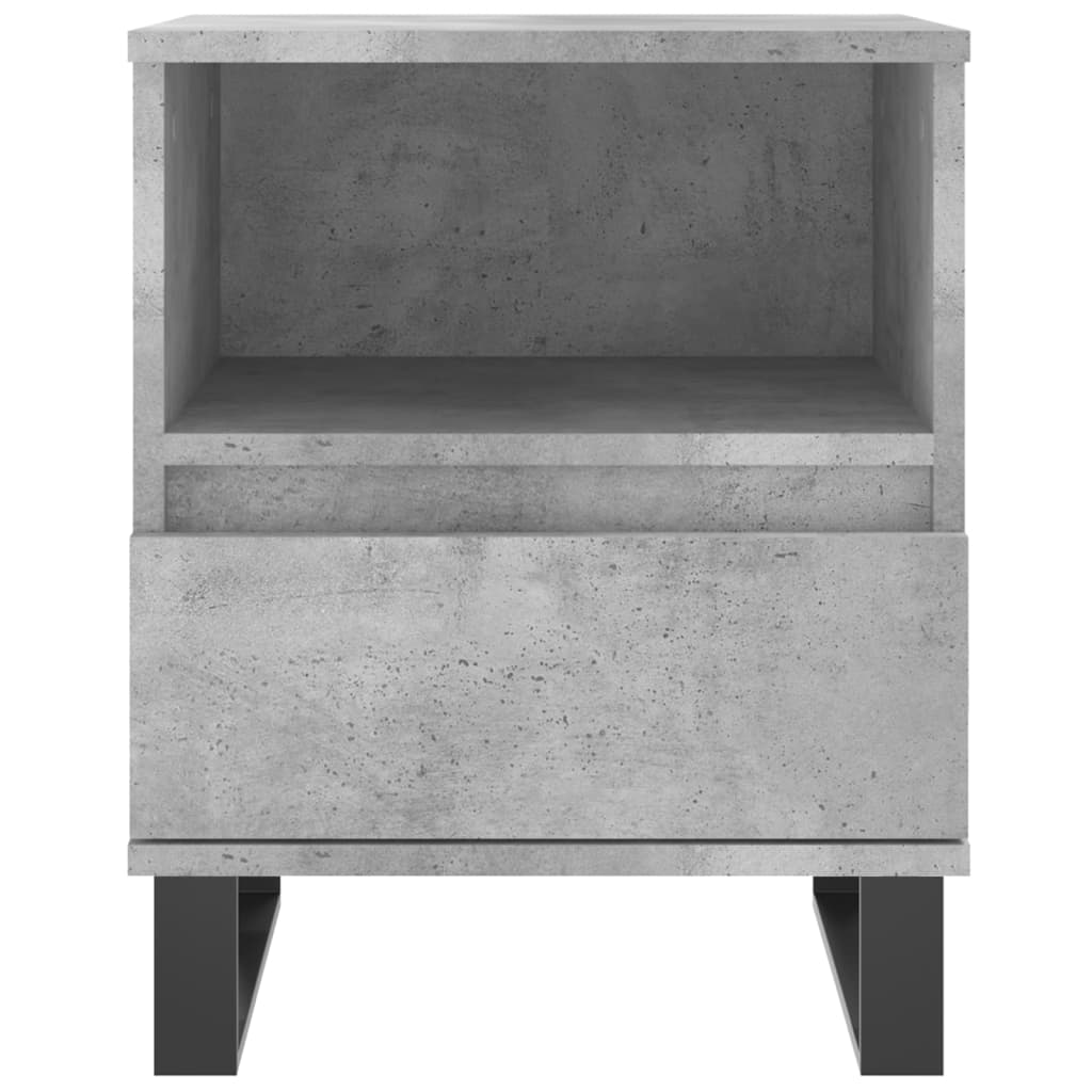 Bedside tables 2 pcs. Concrete grey 40x35x50 cm wood material