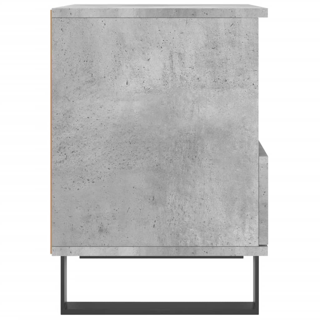 Bedside tables 2 pcs. Concrete grey 40x35x50 cm wood material