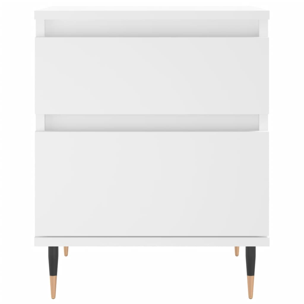 Table de chevet blanche 40x35x50 cm en bois