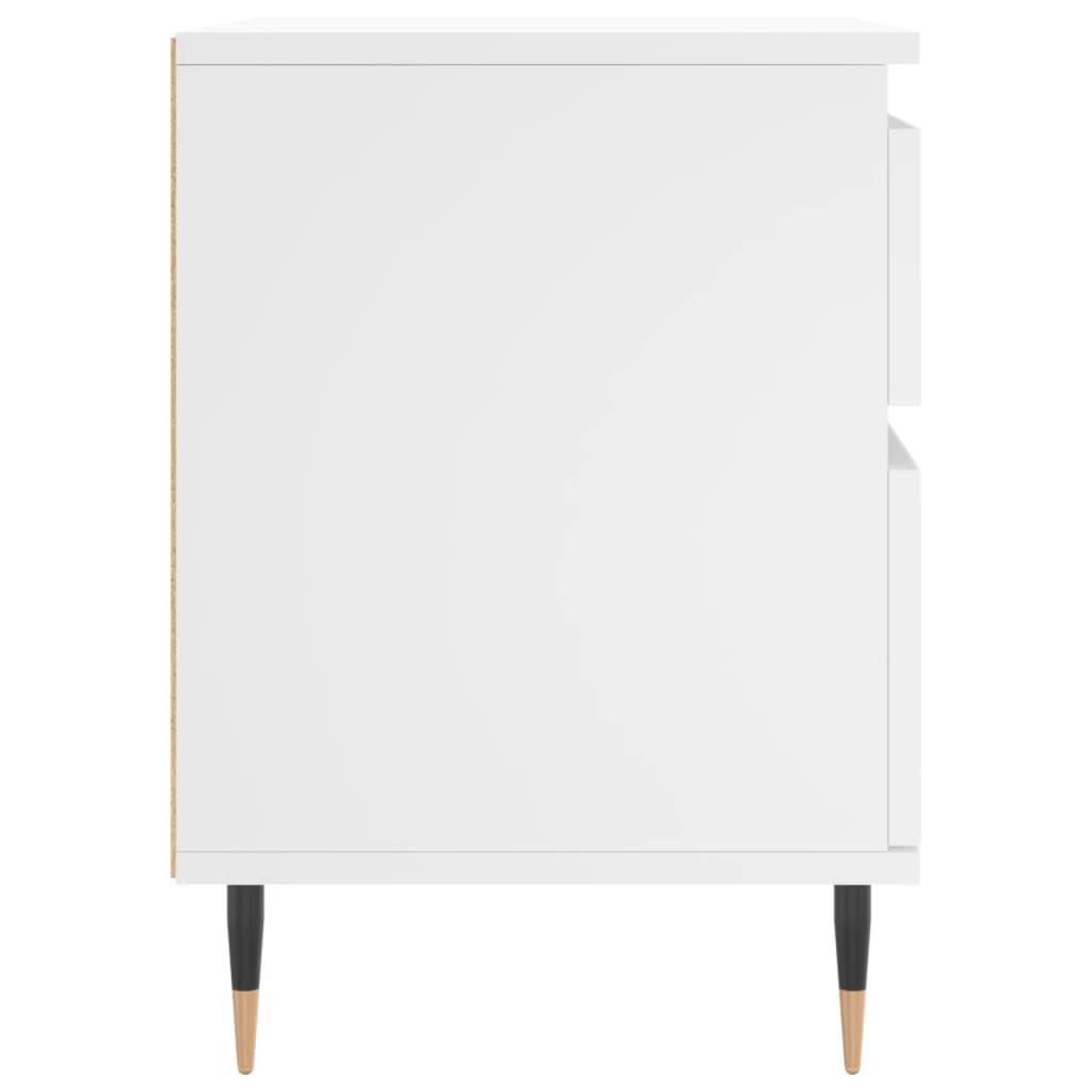 Table de chevet blanche 40x35x50 cm en bois