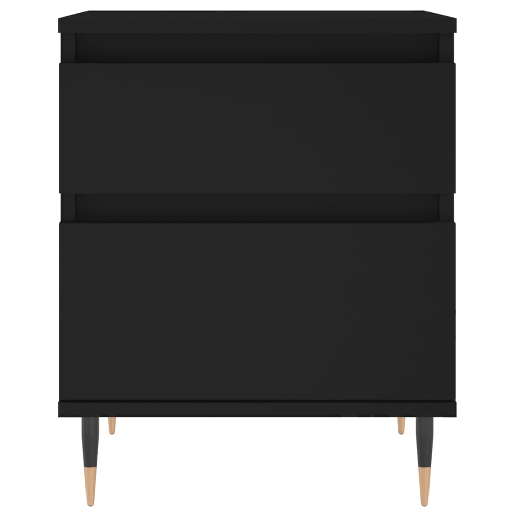 Tables de chevet 2 pcs. Noir 40x35x50 cm en bois
