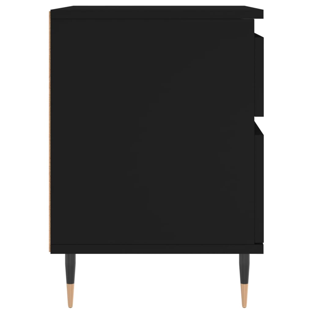 Tables de chevet 2 pcs. Noir 40x35x50 cm en bois