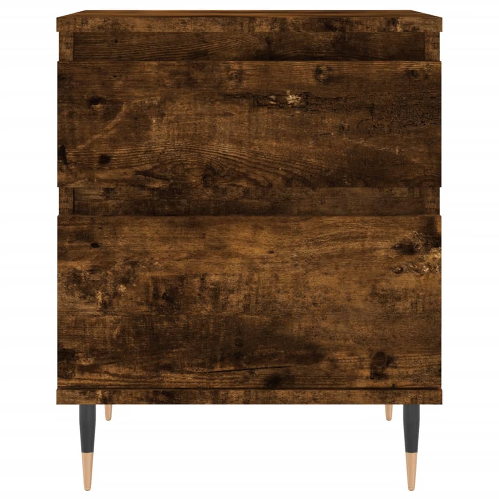 Tables de chevet 2 pcs. chêne fumé 40x35x50 cm matériau bois