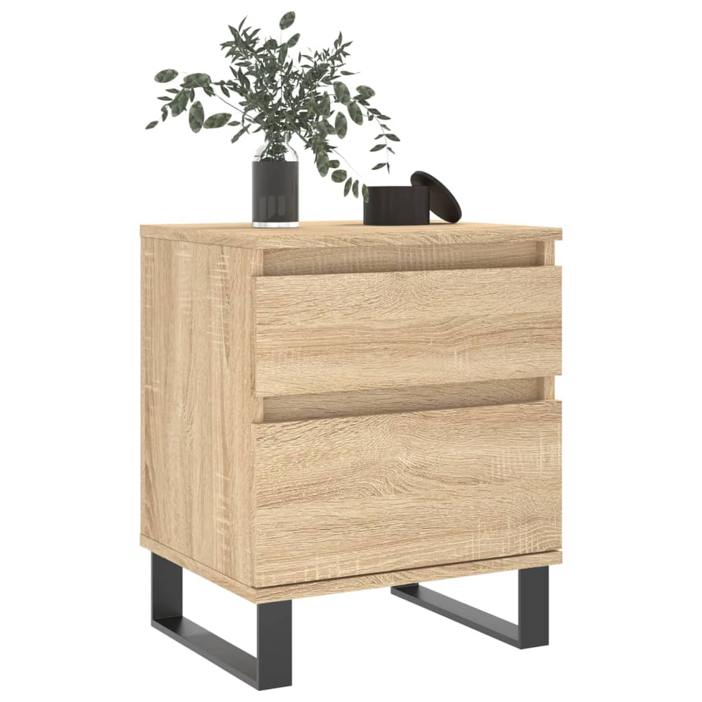 Tables de chevet 2 pcs. Chêne Sonoma 40x35x50 cm matériau bois