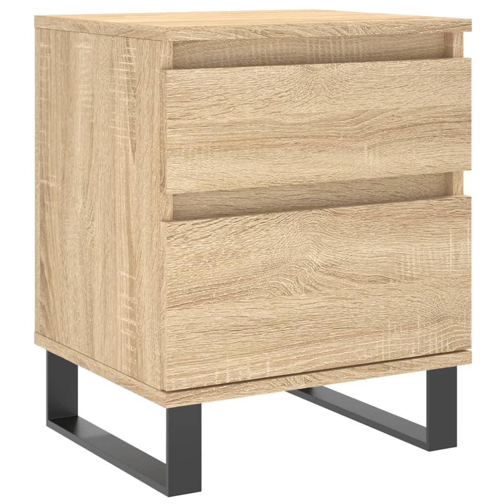 Tables de chevet 2 pcs. Chêne Sonoma 40x35x50 cm matériau bois