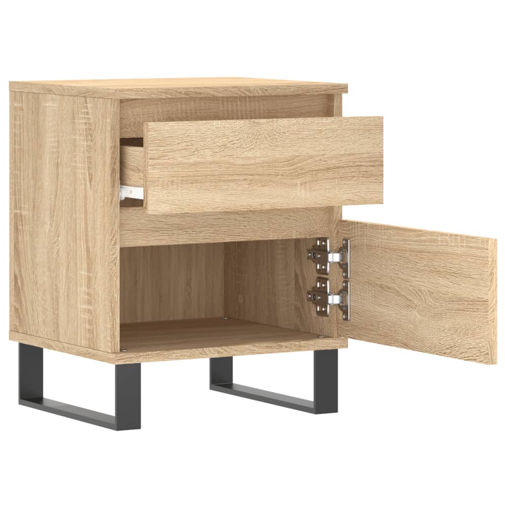 Tables de chevet 2 pcs. Chêne Sonoma 40x35x50 cm matériau bois