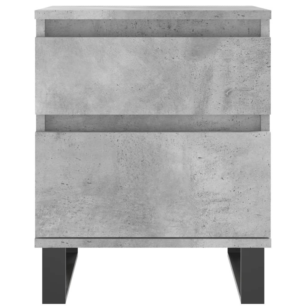 Bedside tables 2 pcs. Concrete grey 40x35x50 cm wood material