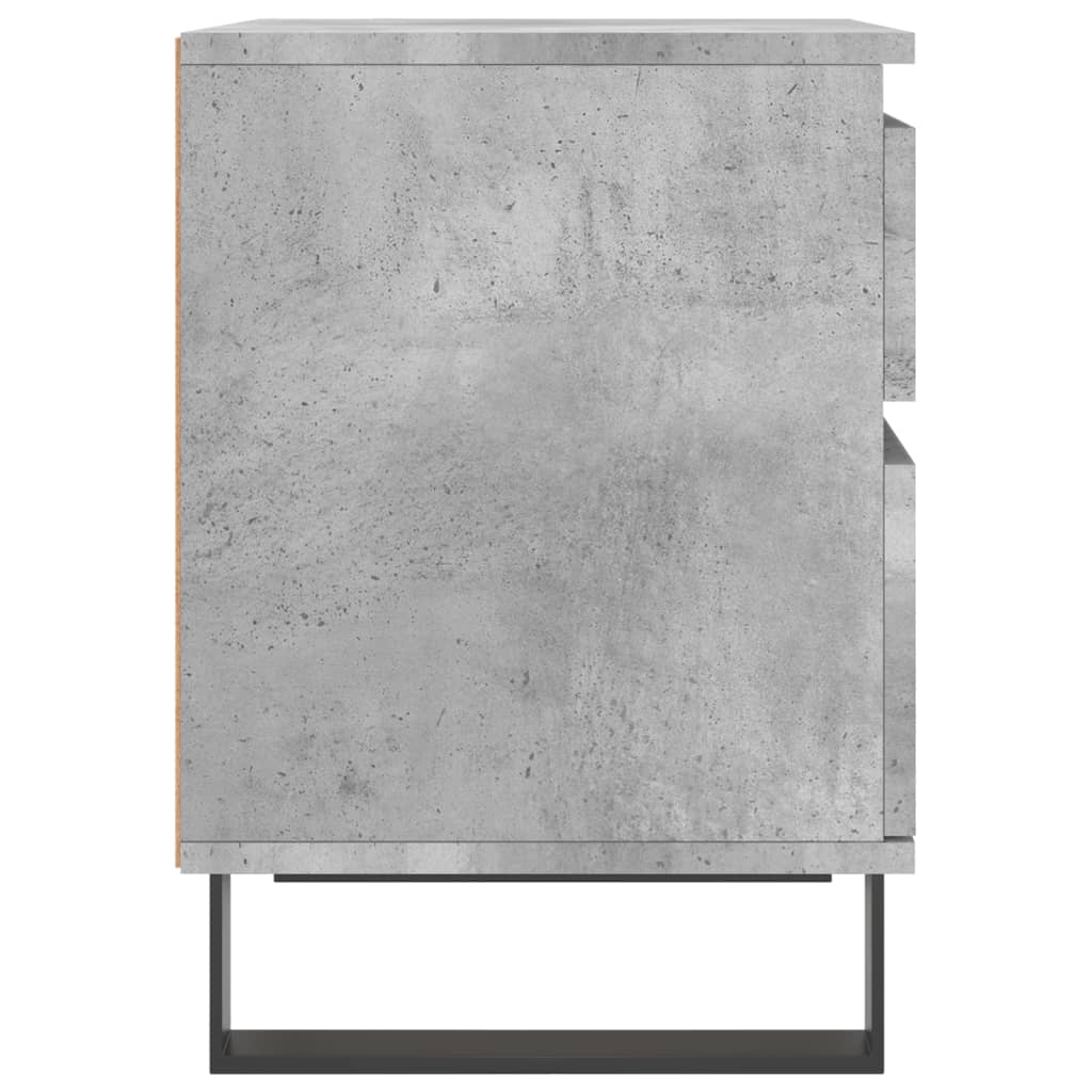 Bedside tables 2 pcs. Concrete grey 40x35x50 cm wood material