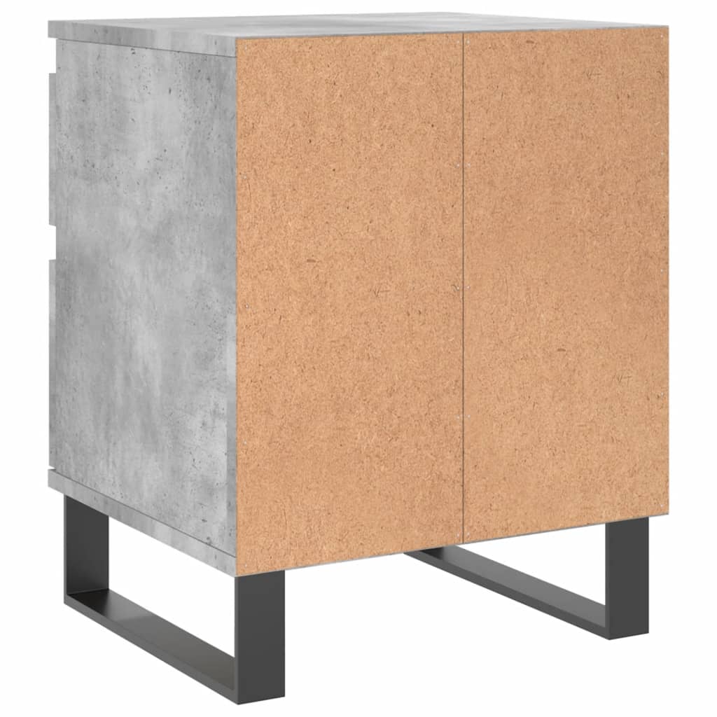 Bedside tables 2 pcs. Concrete grey 40x35x50 cm wood material