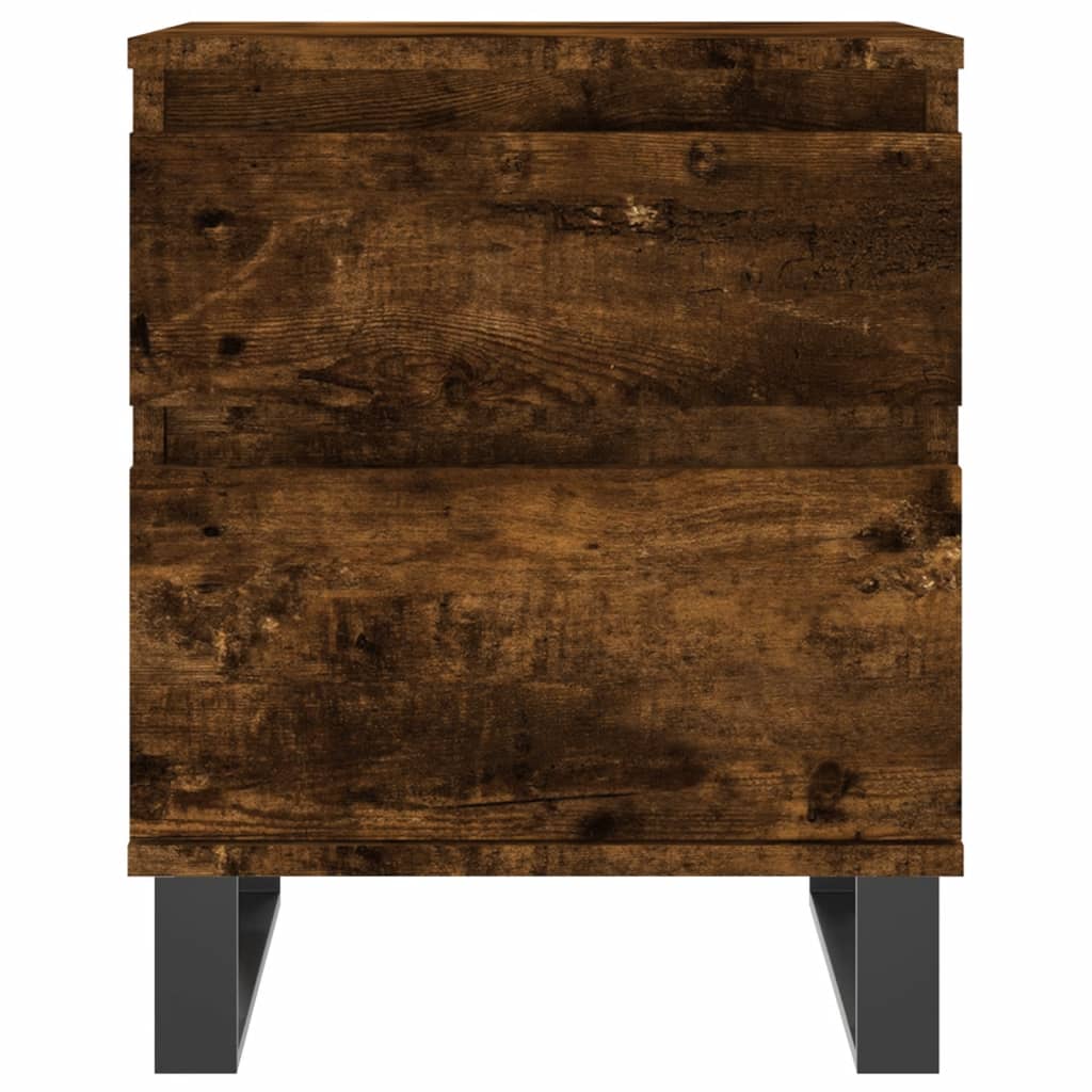 Tables de chevet 2 pcs. chêne fumé 40x35x50 cm matériau bois