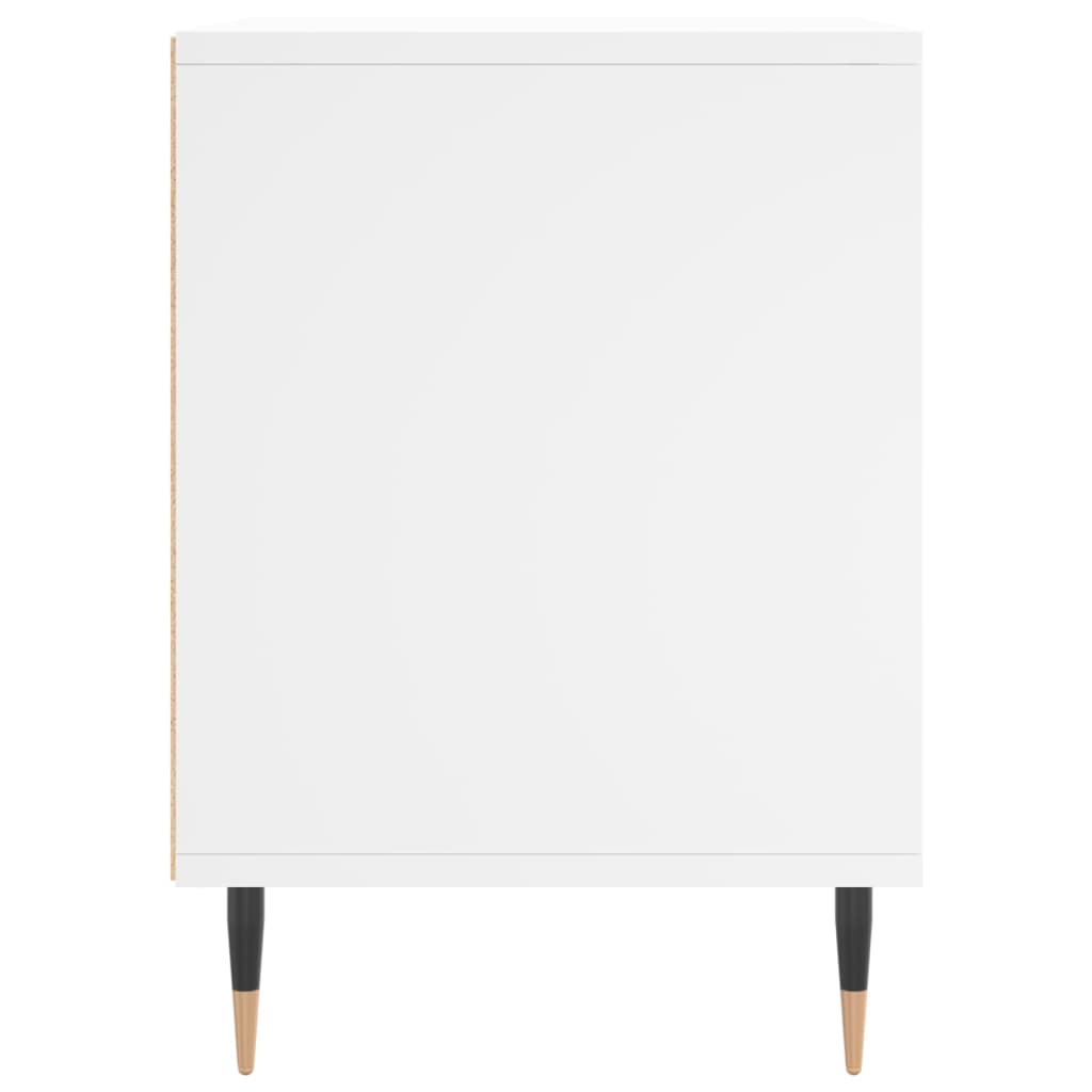 Table de chevet blanche 40x35x50 cm en bois