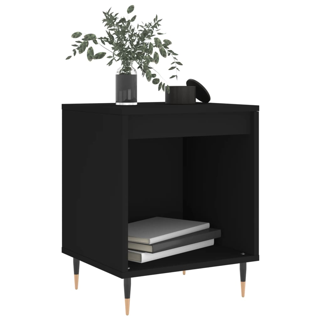 Tables de chevet 2 pcs. Noir 40x35x50 cm en bois