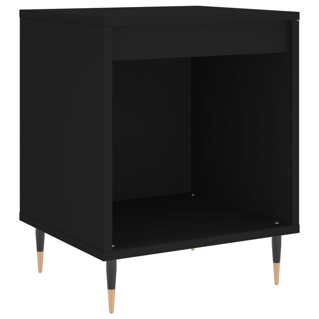 Tables de chevet 2 pcs. Noir 40x35x50 cm en bois