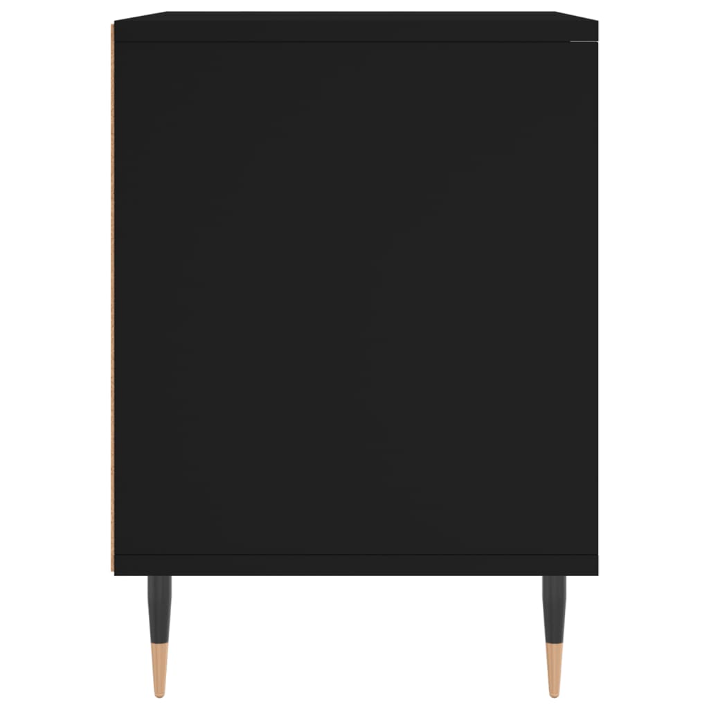 Tables de chevet 2 pcs. Noir 40x35x50 cm en bois