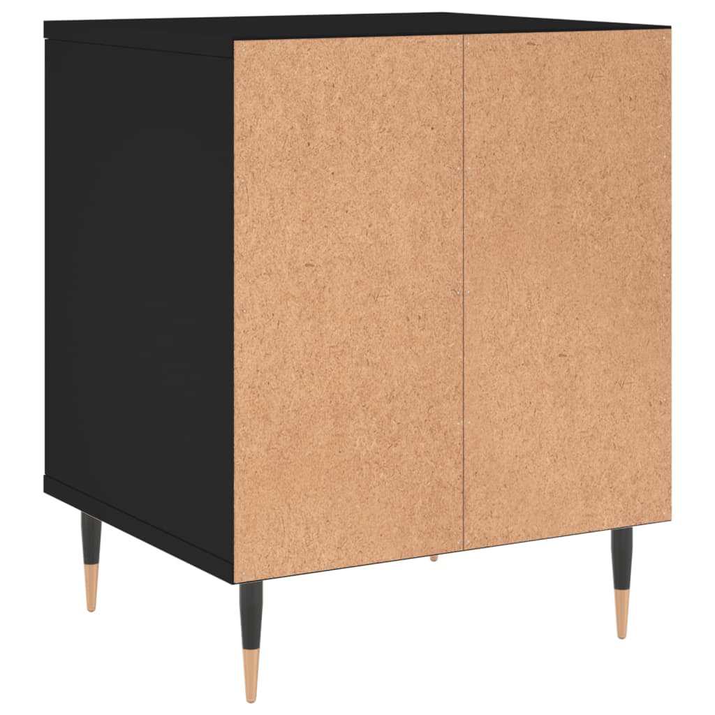 Tables de chevet 2 pcs. Noir 40x35x50 cm en bois
