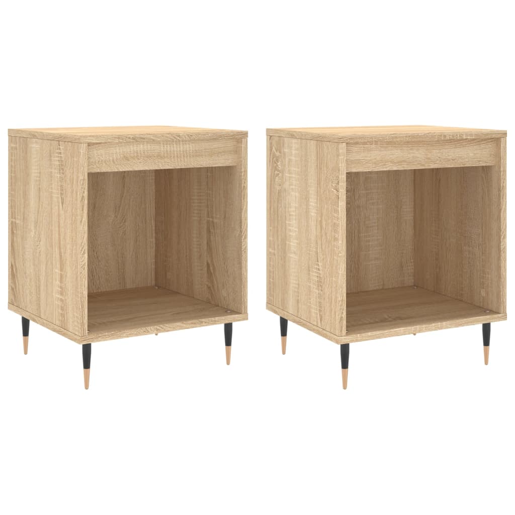 Tables de chevet 2 pcs. Chêne Sonoma 40x35x50 cm matériau bois