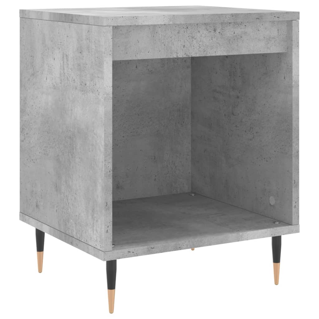 Bedside tables 2 pcs. Concrete grey 40x35x50 cm wood material