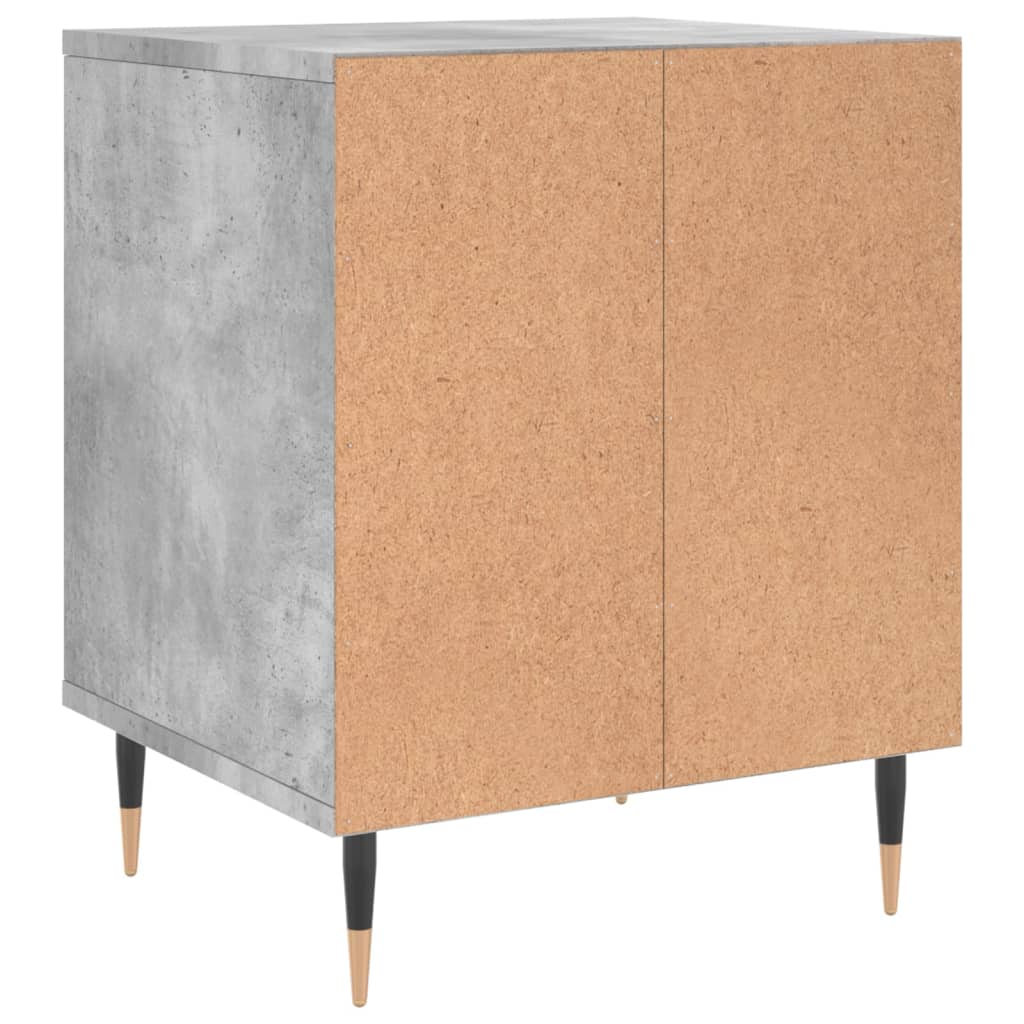 Bedside tables 2 pcs. Concrete grey 40x35x50 cm wood material
