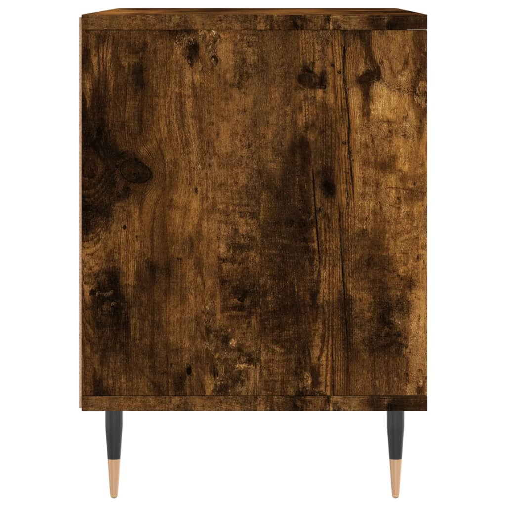 Tables de chevet 2 pcs. chêne fumé 40x35x50 cm matériau bois