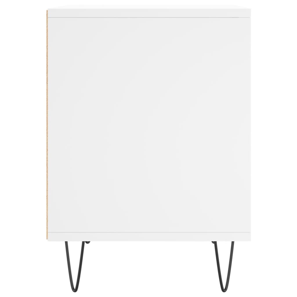 Table de chevet blanche 40x35x50 cm en bois