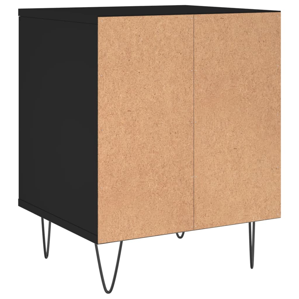 Tables de chevet 2 pcs. Noir 40x35x50 cm en bois