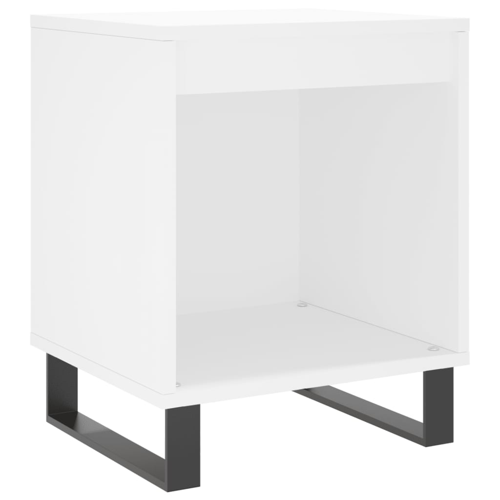 Table de chevet blanche 40x35x50 cm en bois