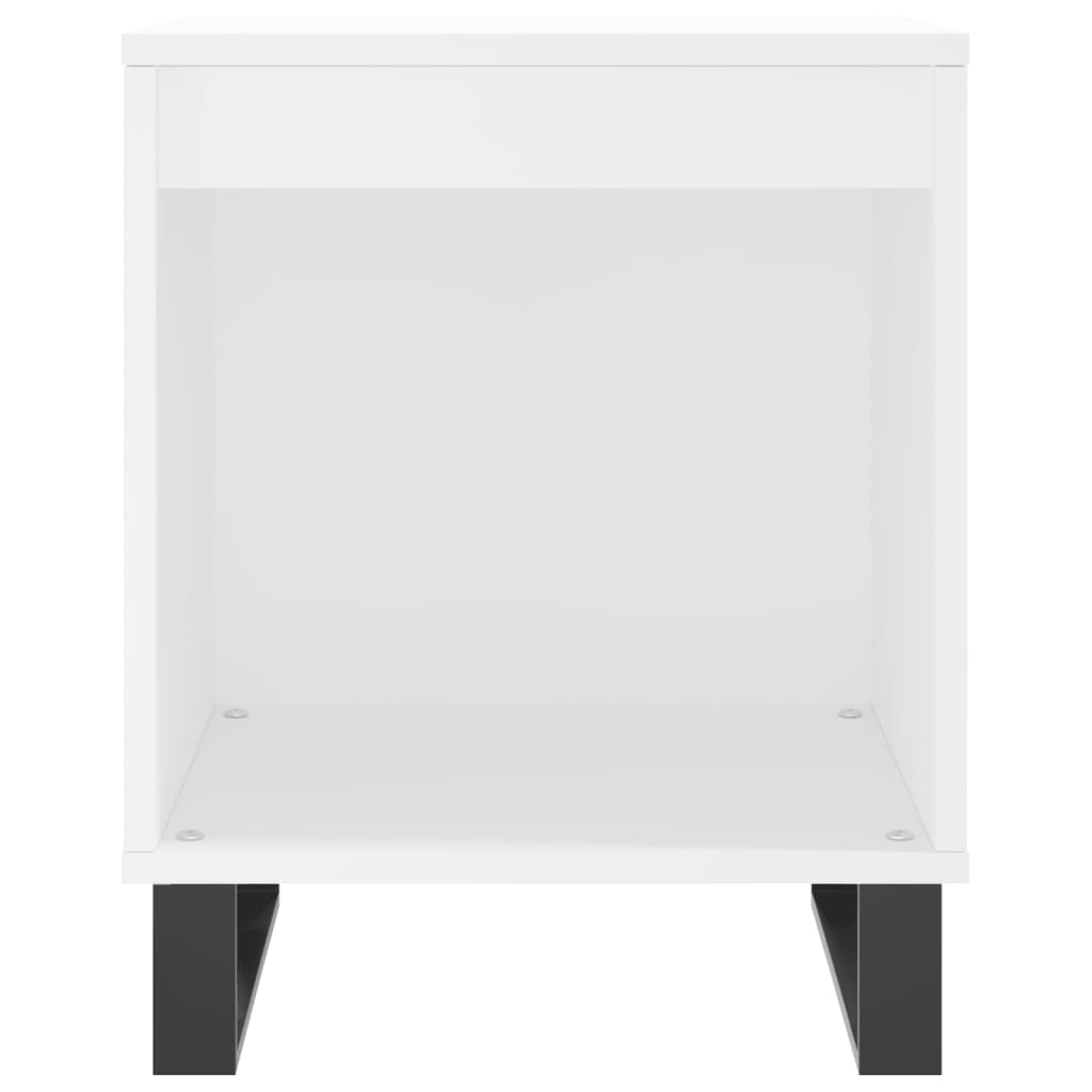 Table de chevet blanche 40x35x50 cm en bois