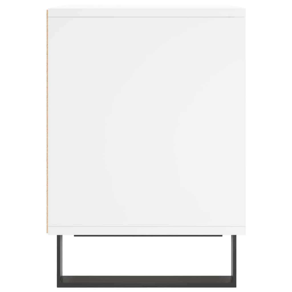 Table de chevet blanche 40x35x50 cm en bois
