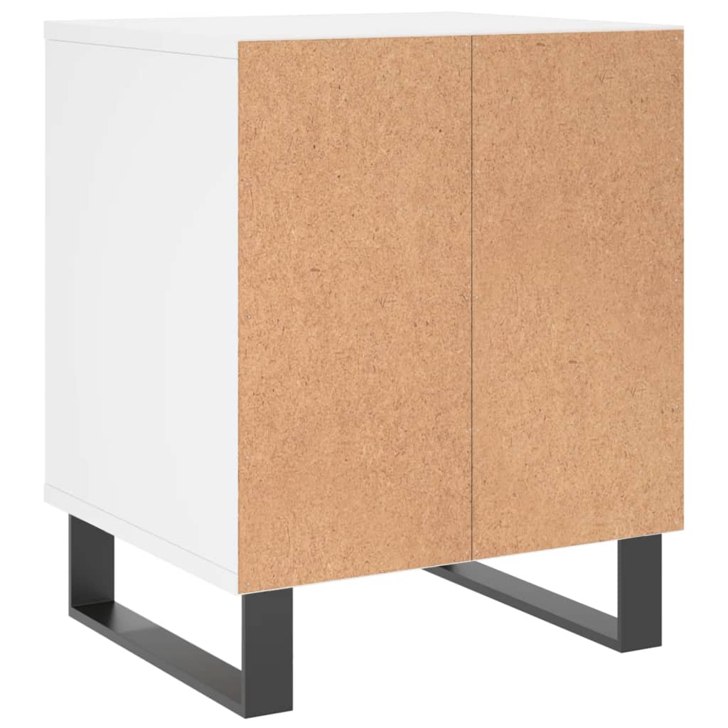 Table de chevet blanche 40x35x50 cm en bois