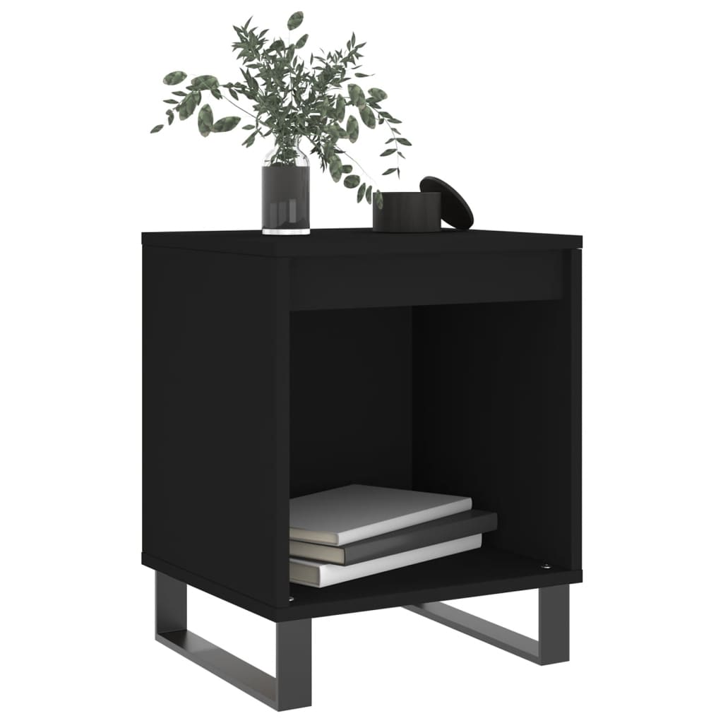 Tables de chevet 2 pcs. Noir 40x35x50 cm en bois