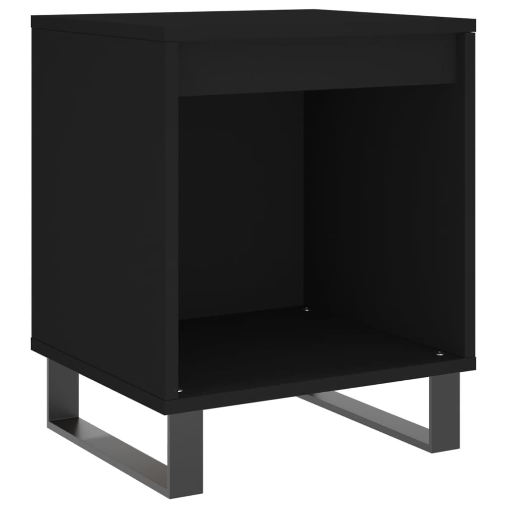 Tables de chevet 2 pcs. Noir 40x35x50 cm en bois
