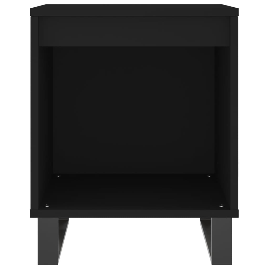 Tables de chevet 2 pcs. Noir 40x35x50 cm en bois