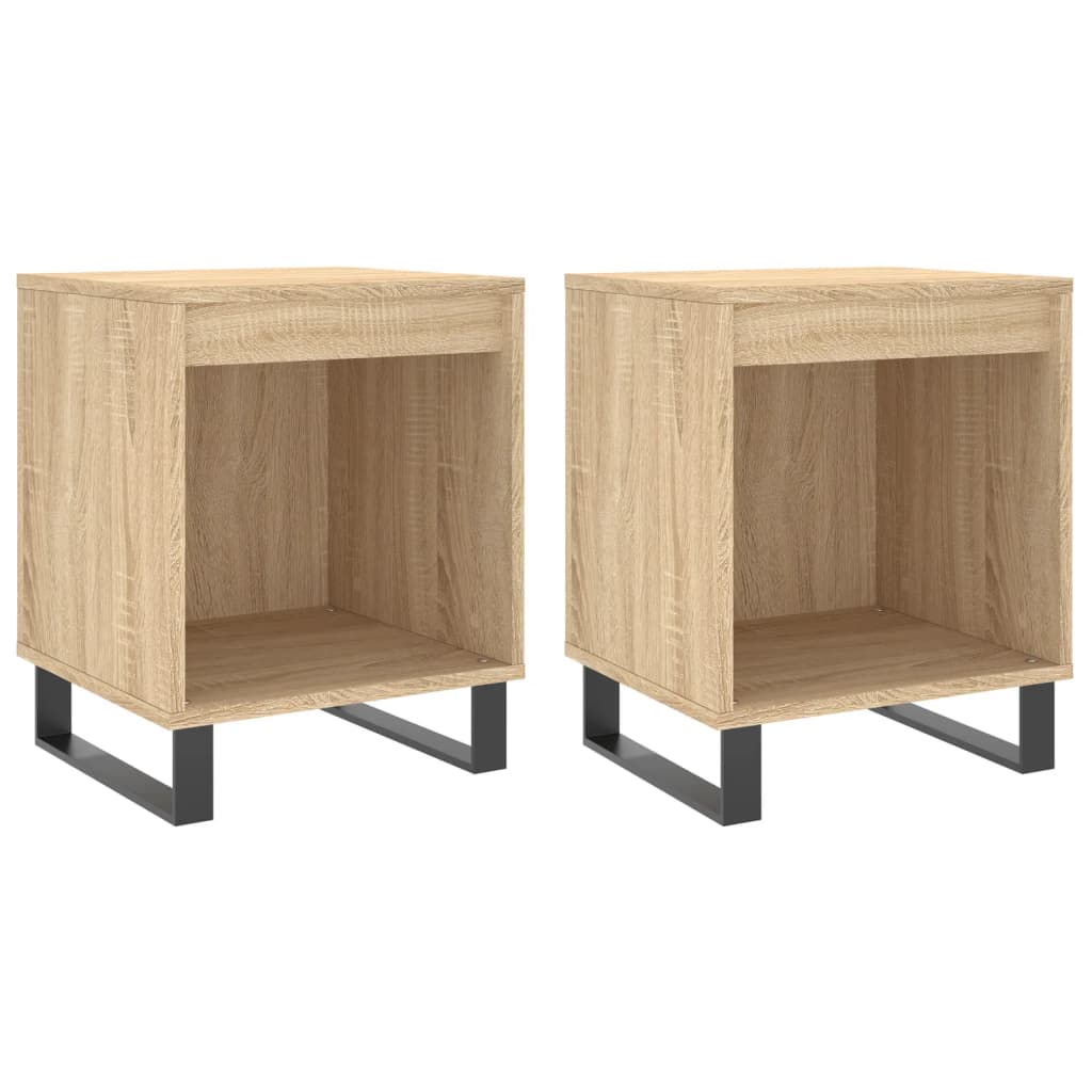 Tables de chevet 2 pcs. Chêne Sonoma 40x35x50 cm matériau bois